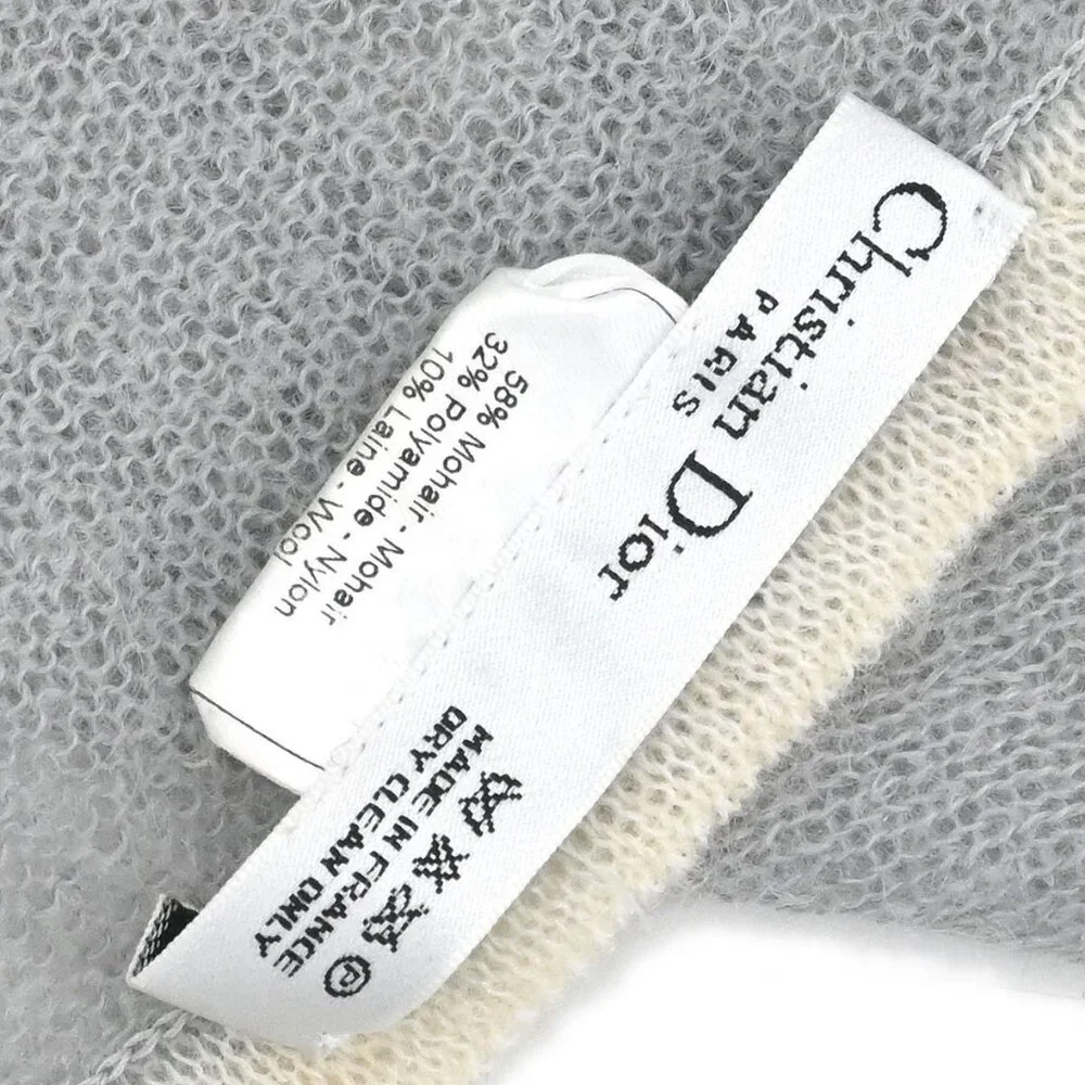 Christian Dior Gray Scarf Stole Small Good 126558